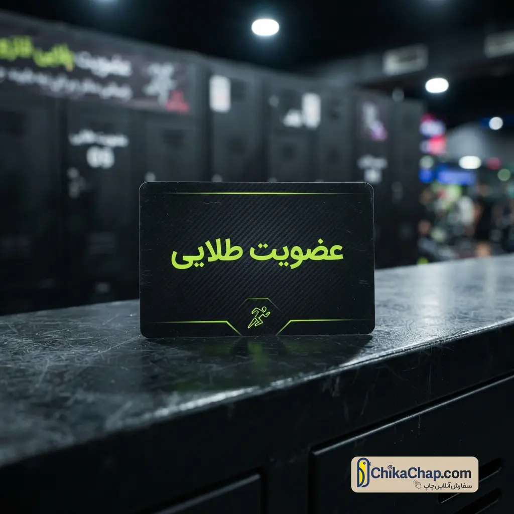 چاپ کارت عضویت باشگاه ورزشی و بدنسازی با طراحی مدرن و متن فارسی